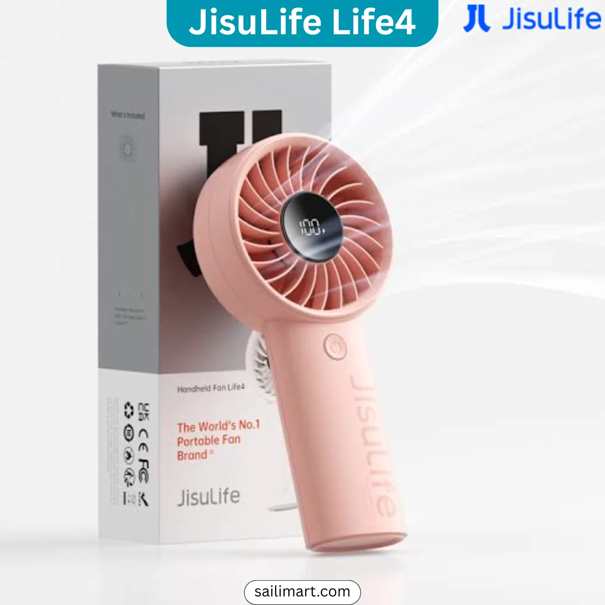 JisuLife Life4 Rechargeable Handheld Fan Orange color Best Price in Bangladesh