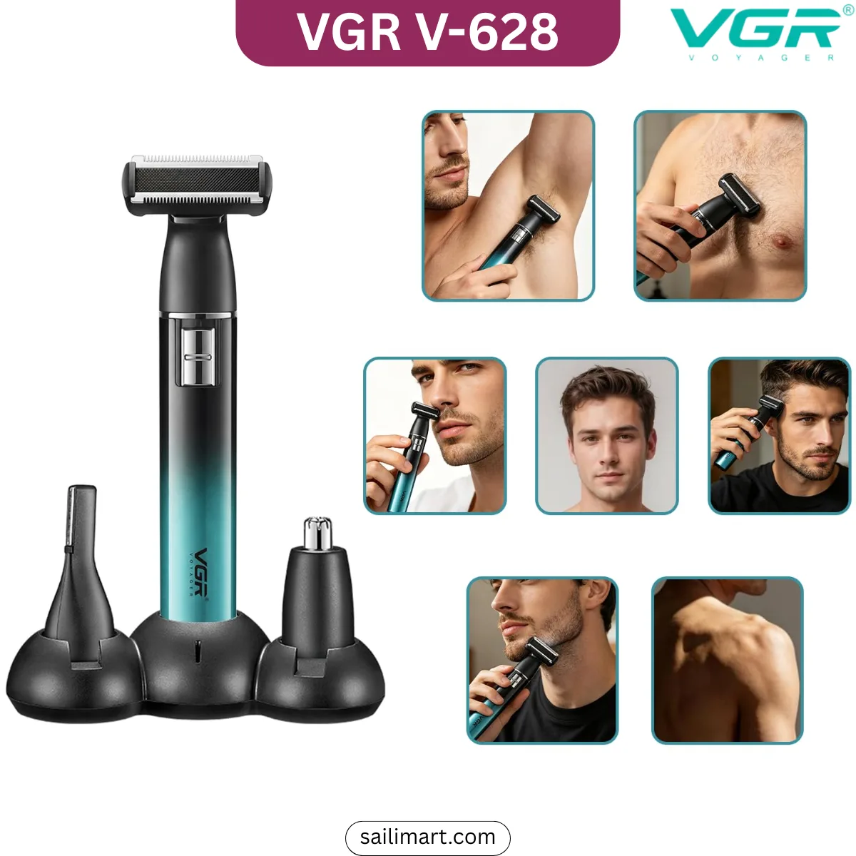 VGR V-628 3-in-1 Grooming Kit for Full Body
