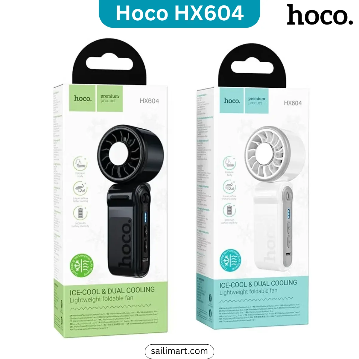 Hoco HX604 Ice Pack Series Foldable Handheld Fan