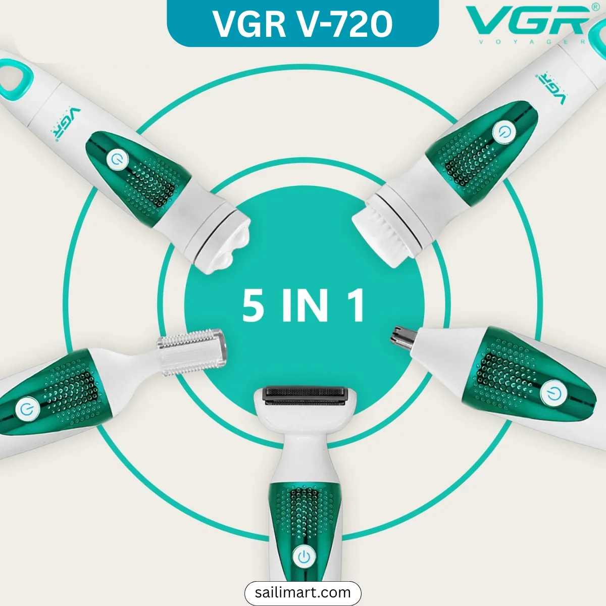 VGR V-720 5-in-1 Women Trimmer, Shaver Set
