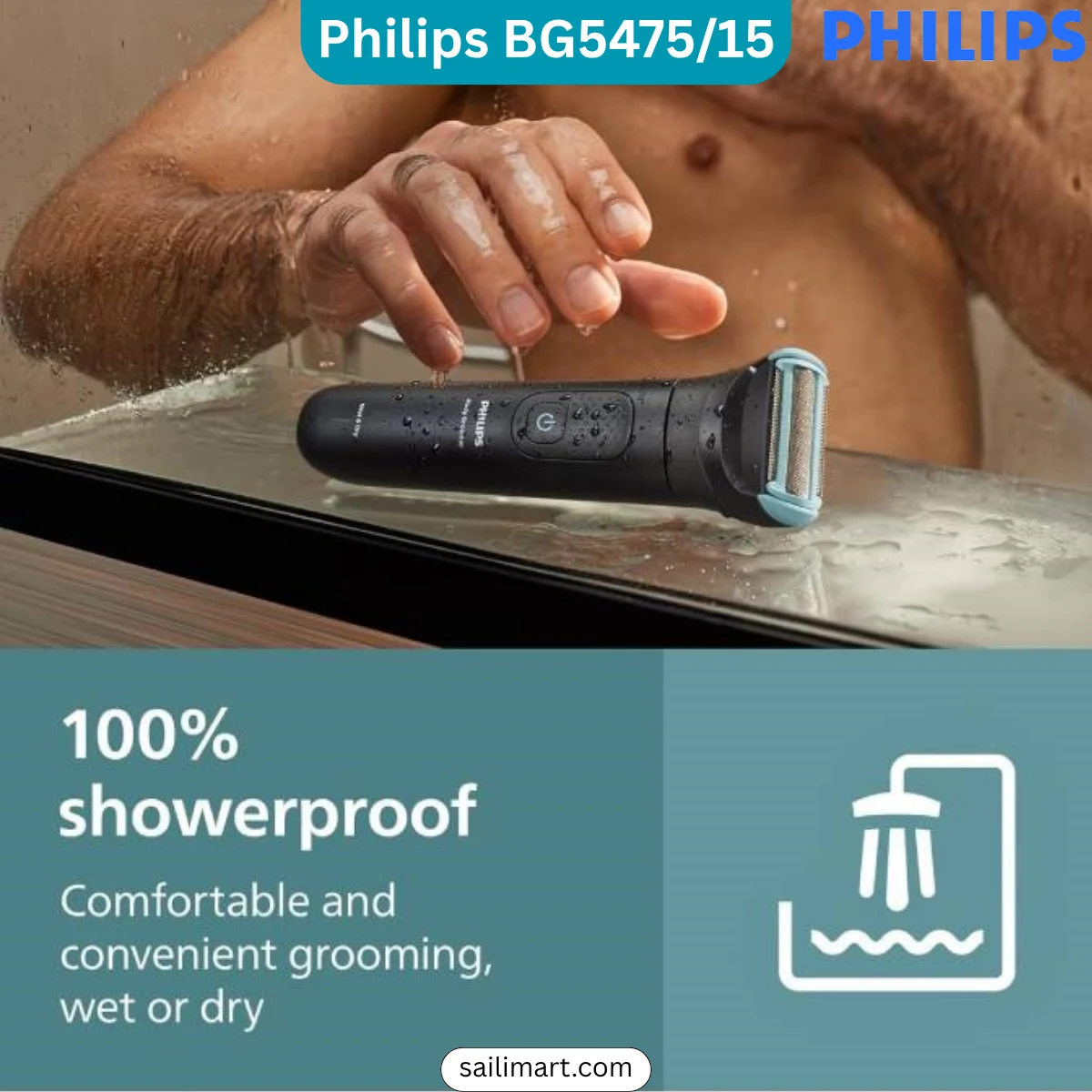 Philips BG5475/15 Waterproof Body Groomer 5000 Series