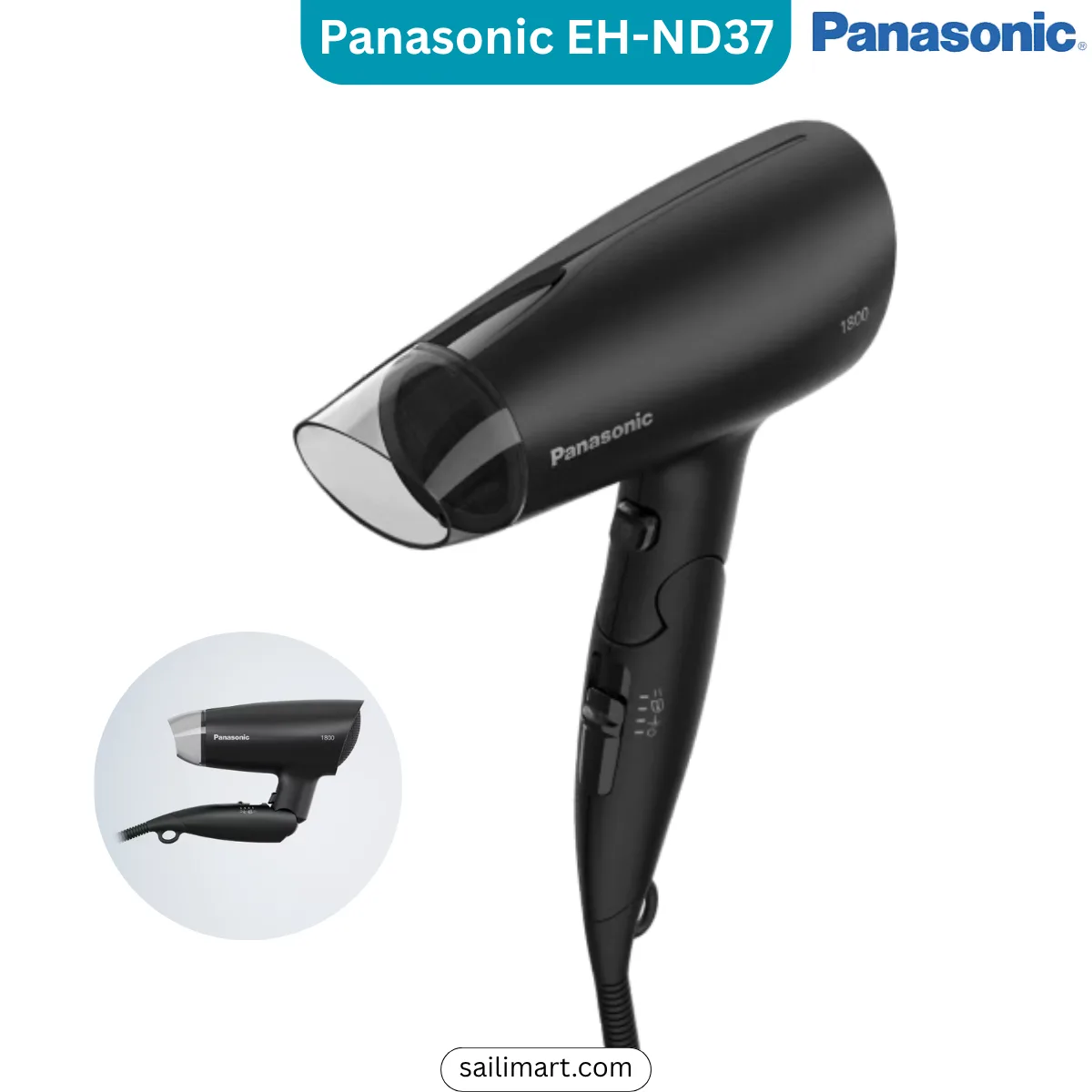 Panasonic EH-ND37-K Hair Dryer with Scalp Care & Heat Protection