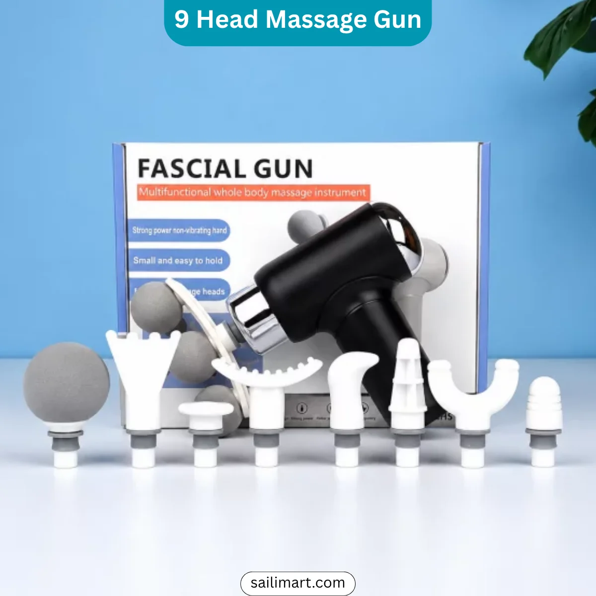 Fascia Light Age Massage Gun – 9 Massage Heads