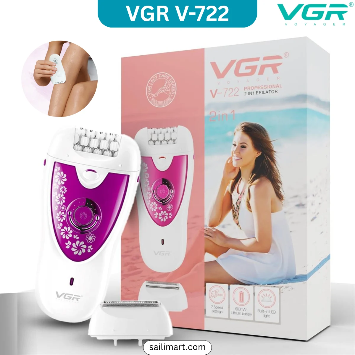 VGR V-722 2-in-1 Epilator and Electric Shaver for Women