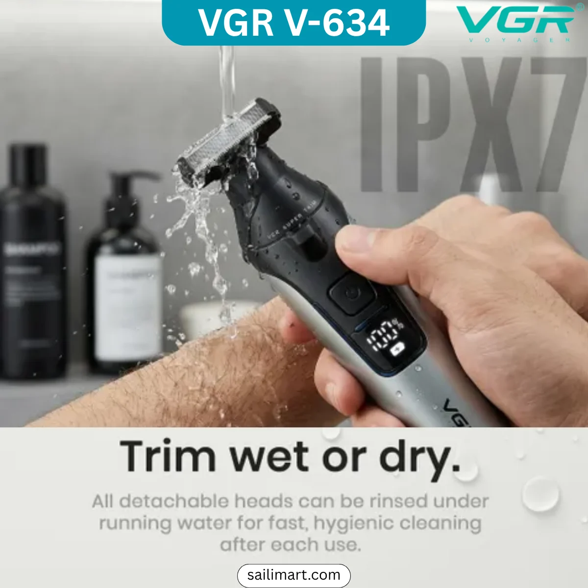 VGR V-634 Professional 4-in-1 Waterproof Men's Grooming Kit