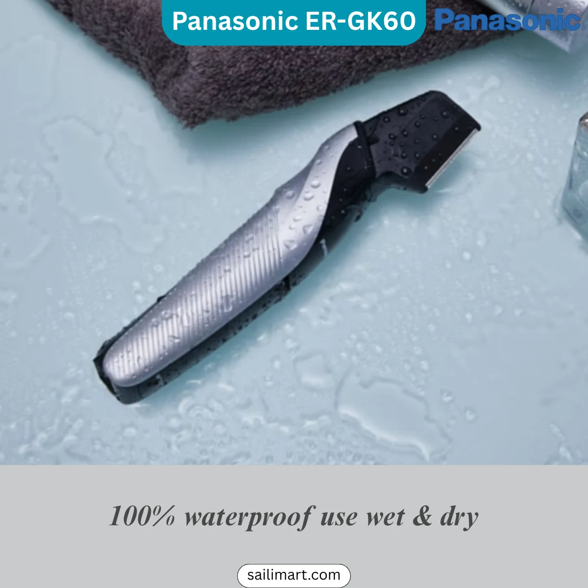 Panasonic ER-GK60 i-Shaper 3-in-1 Waterproof Body Groomer and Trimmer for Men
