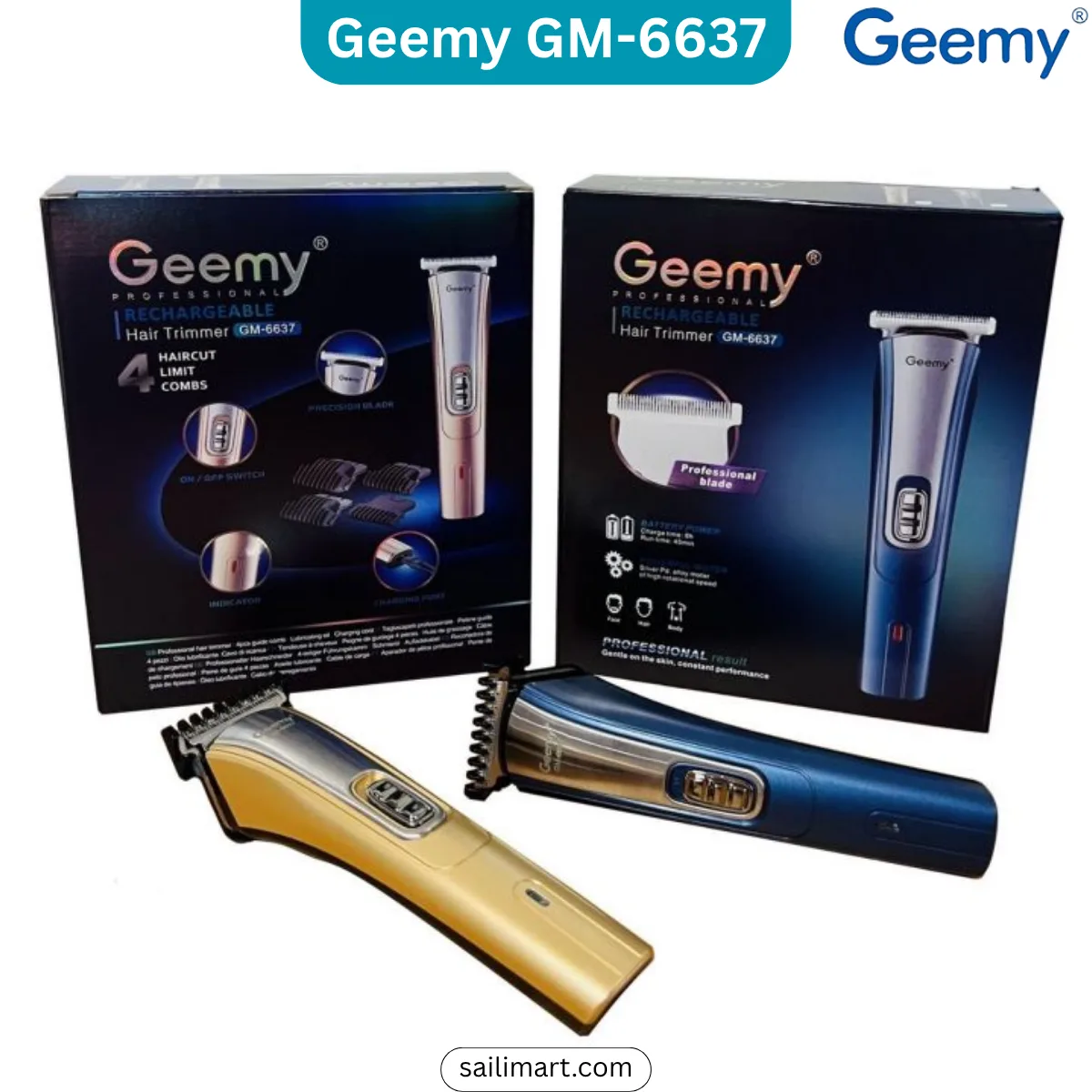 GEEMY GM-6637 Professional Rechargeable Hair and Beard Trimmer