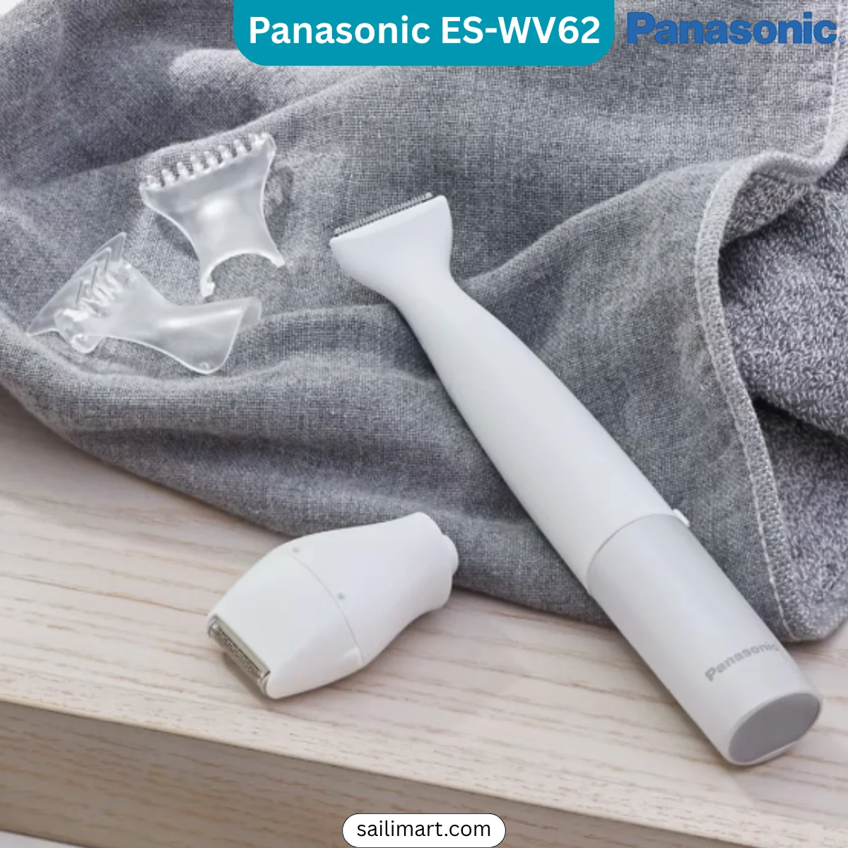 Panasonic ES-WV62-H Wet & Dry Bikini Trimmer and Shaver with 4 Attachments