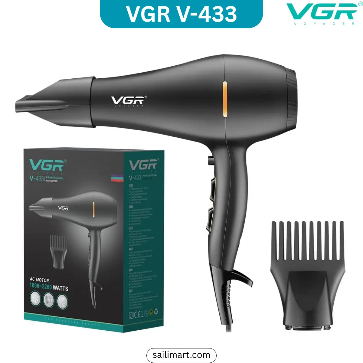 VGR V-433 Professional Hair Dryer 1800-2200W Best Price in Bangladesh