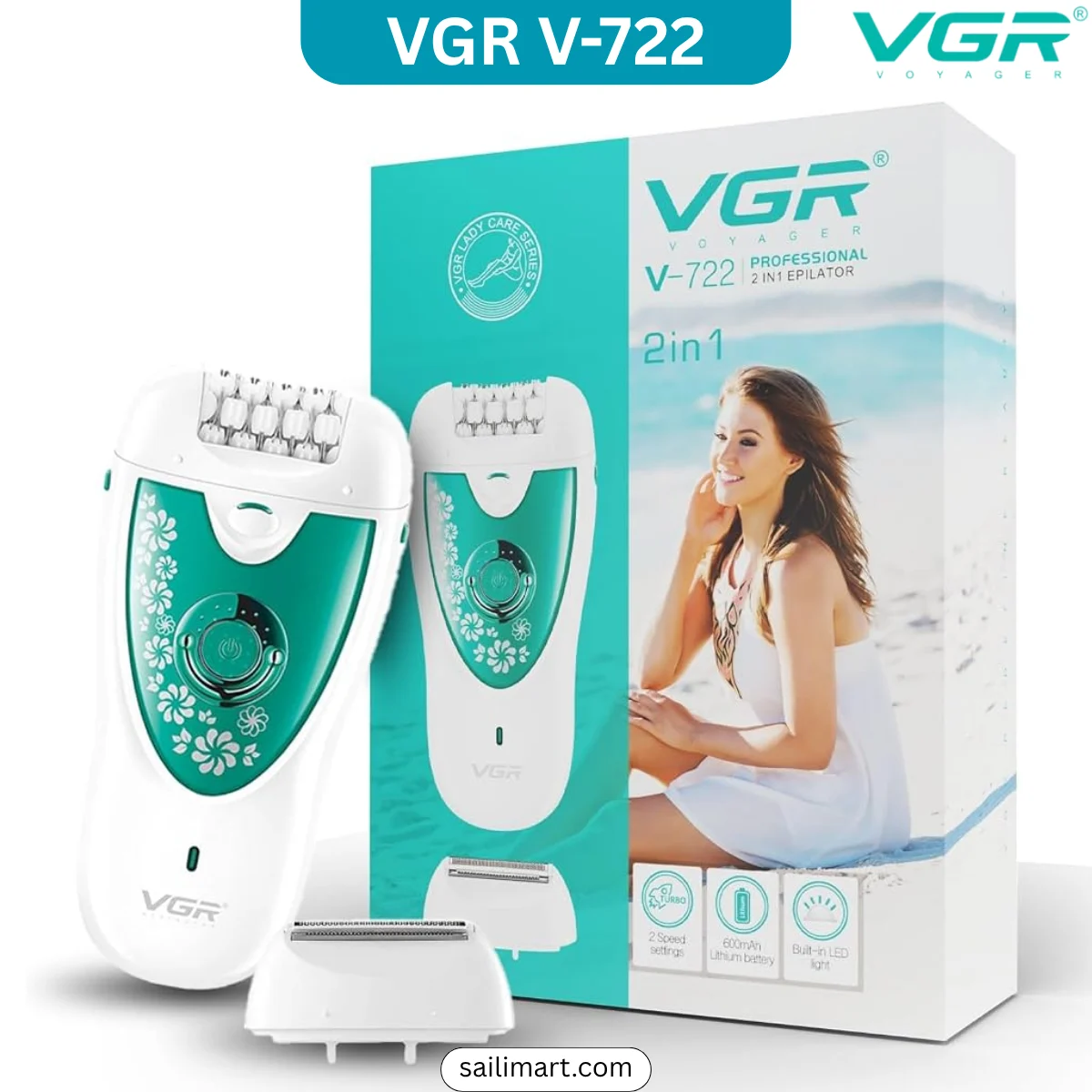 VGR V-722 2-in-1 Epilator and Electric Shaver for Women