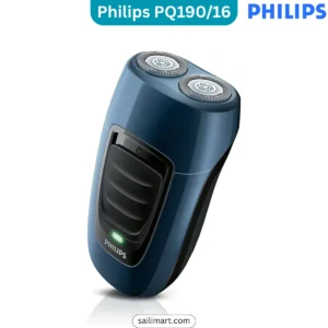 Philips PQ190/16 Rechargeable Rotary Electric Shaver with Dual Floating Heads and Built-in Charging Plug